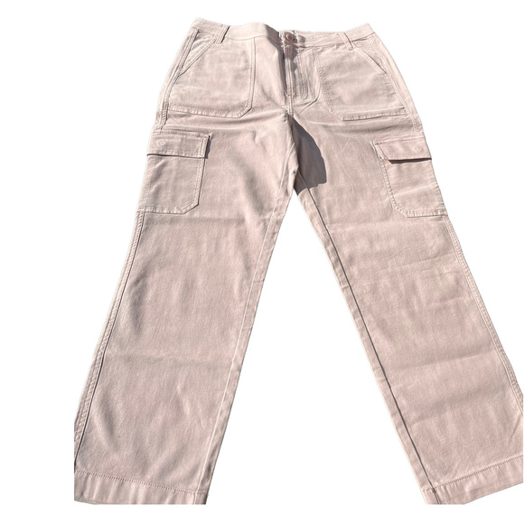 NWT J. Crew The Straight Leg Cargo High-Rise Pants in Pebble -Size 31 - Picture 2 of 11